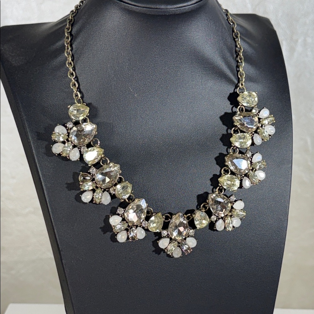 Vintage THE LIMITED Large Multi-color Rhinestone Statement Necklace